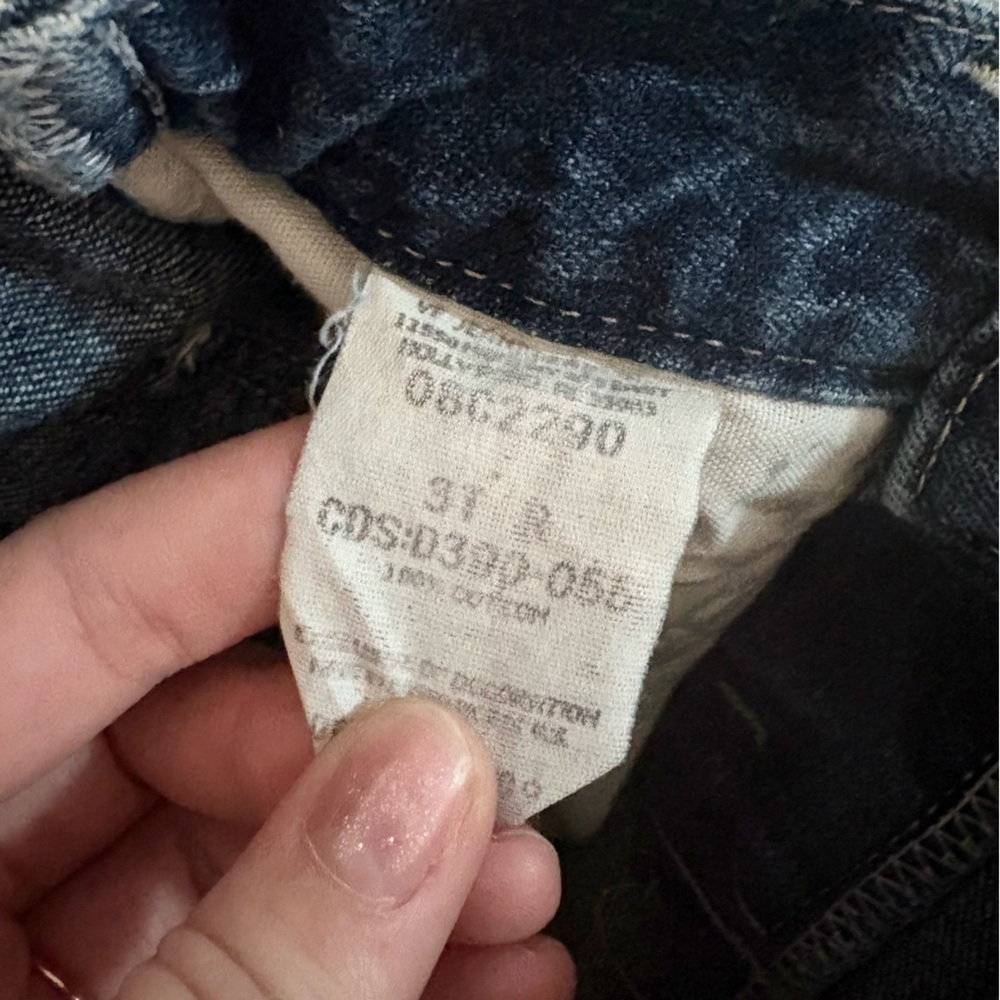 Vintage Kids Girls Y2K Lee Flare Dark Wash Butterfly Embroidered Jeans Size 3T - Picture 6 of 6